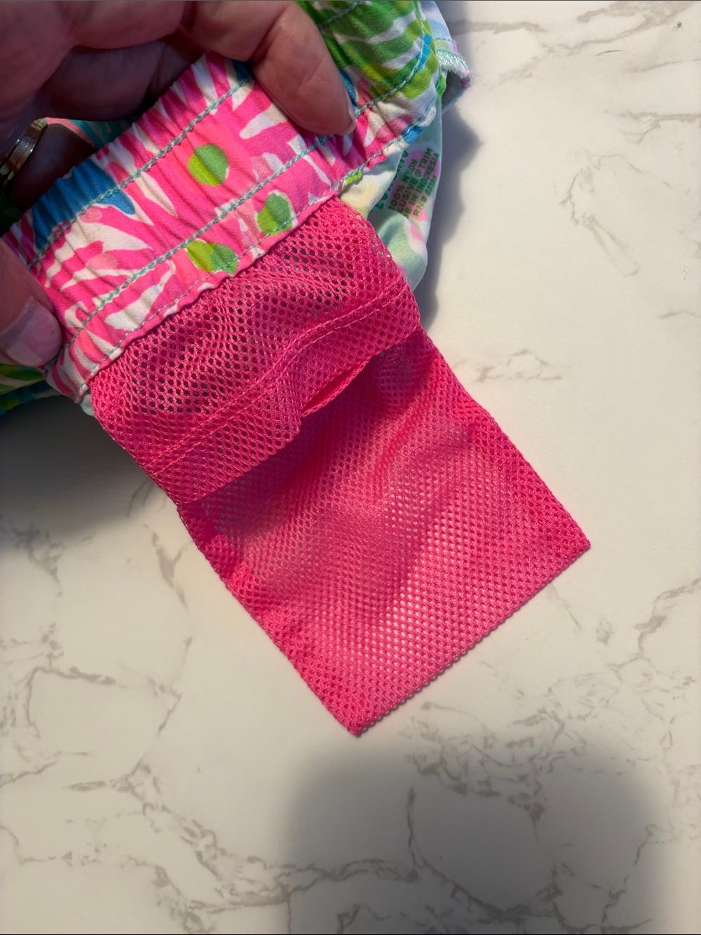 Lilly Pulitzer Luxletic Tropical Print Shorts — Pink & Green - Picture 8 of 8
